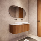 Bergen 1200mm Double Bowl-Solid Timber Flute wall hung vanity
