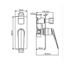 AU Series Square Wall Mixer With Diverter (Multi Color)