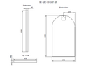 Framed Arch Mirror 800×450mm Wall-Mounted( Multi colour) | My Bathroom Depot
