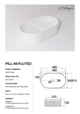 Pill-Shaped Fluted Above Counter Basin
