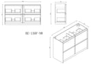 Bella 1500mm Freestanding Cabinet – Notaio Walnut | My Bathroom Depot