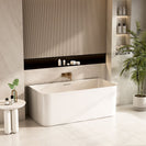 Bullion Ultra-Thin Back-to-Wall Bathtub - Gloss White (Multi size)