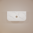 RIVA Bergen Curved Matte Black 900mm Fluted Groove Wall Hung Vanity