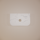 RIVA Bergen Curved Solid Timber 750mm Fluted Groove Wall Hung Vanity