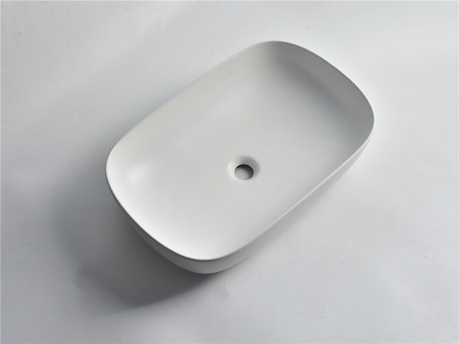 CLAYA Gloss White 610*400*150mm Oval Above Counter Basins