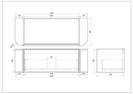 Elva 1200mm Wall-Hung Cabinet - Natural Oak