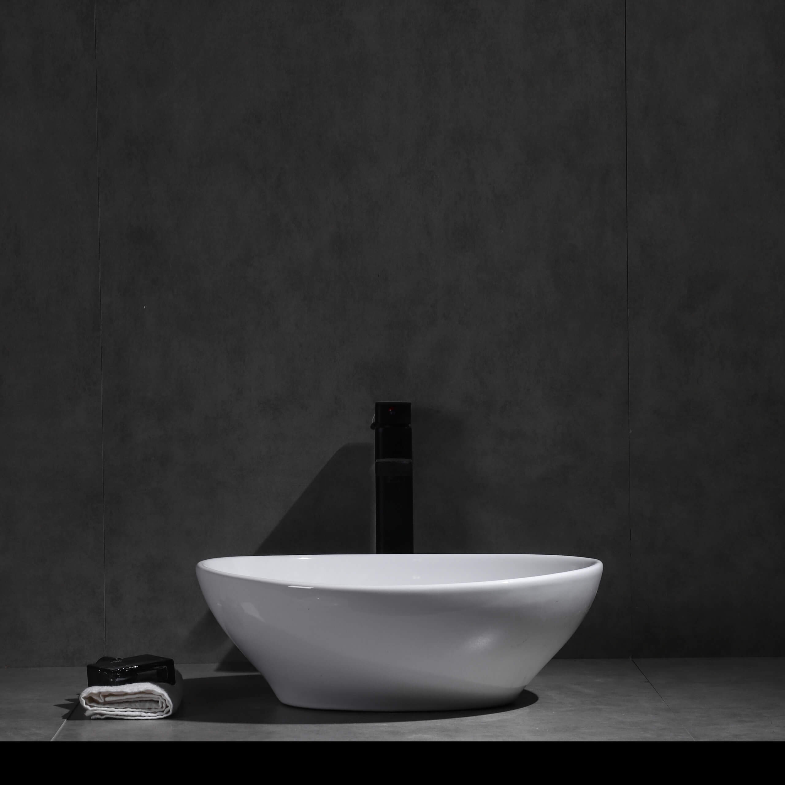 Elaine Gloss white Oval Above Counter basins 410*330*145mm