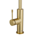 Round Brushed Brass Pull Out Kitchen Mixer