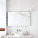 Maia LED Rectangular Bathroom Mirror - Gun Metal Frame (Multi-Size)