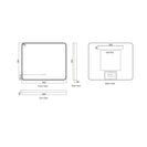 Maia LED Rectangular Bathroom Mirror - Gun Metal Frame (Multi-Size)