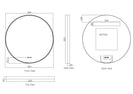 Maia 600/750/900mm LED Round Mirror – Brushed Gold Frame