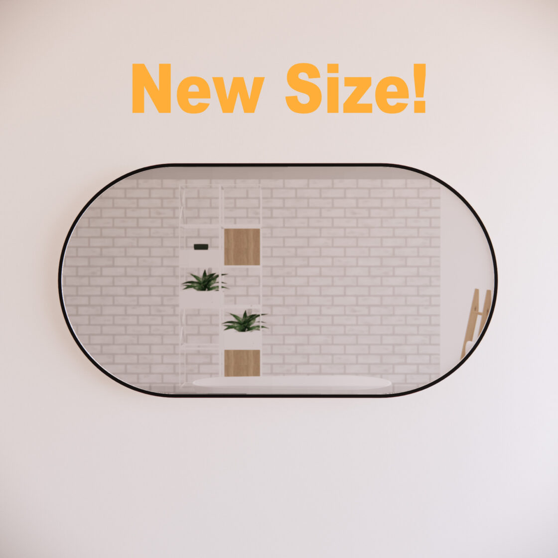 My Bathroom Depot 1500mm oval bathroom mirror multi colour