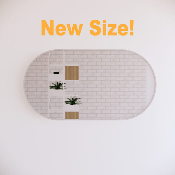 vertical horizontal oval bathroom mirror 1500mm