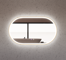 RIVA O1 LED Oval Frame Mirror 900/1200/1500 mm Brushed Gold
