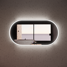 RIVA O1 LED Oval Frame Mirror 900/1200/1500 mm Matte Black