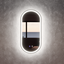 RIVA O1 LED Oval Frame Mirror 900/1200/1500 mm Matte Black