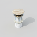Claya Marvane-40 Round Above Counter Basin Gloss Stone Marble