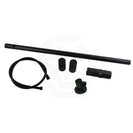 Matte Black Round Shower Rail - Adjustable Slide Bar
