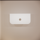 RIVA Bergen Curved Matte Black 900mm Fluted Groove Wall Hung Vanity