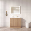 Rita 900mm L/R Freestanding Bathroom Vanity Cabinet in Elegant Oak