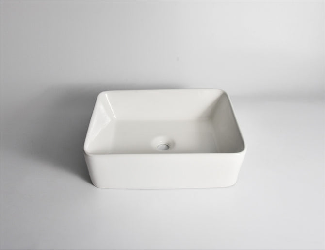 Elaine Gloss white Rectangle Above Counter basins
