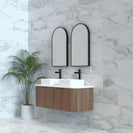 Bergen 1200mm Double Bowl-Solid Timber Flute wall hung vanity