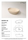 Serra-48 Above Counter Basin Matte Stone Marble