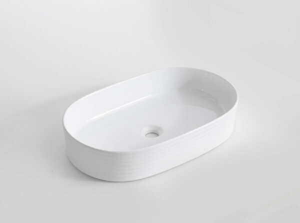 Oval Fluted Above Counter basin-My Bathroom Depot