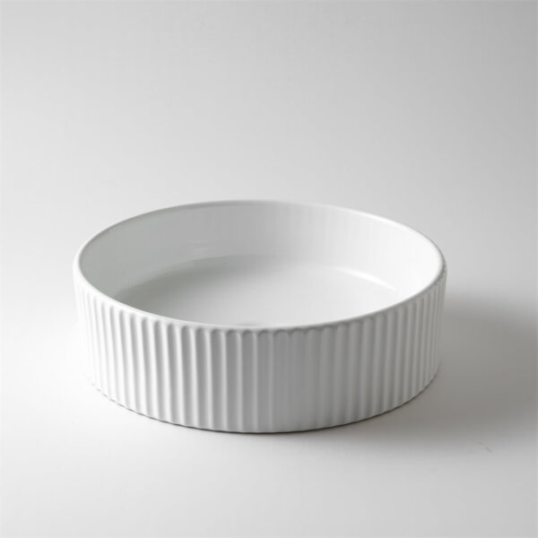 Round Fluted 400*400*125mm Above counter basin