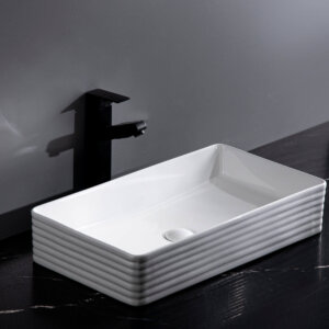 Rectangle Fluted basin-My Bathroom Depot