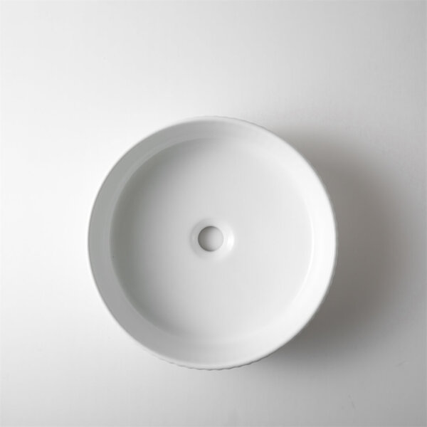 Round Fluted 400*400*125mm Above counter basin