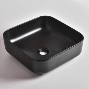 Matte Black Square Above Counter Basins