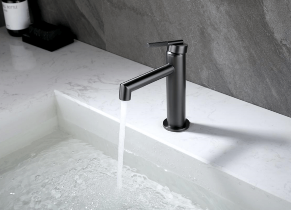 CADDENCE Brushed Gunmetal Grey Basin Mixer