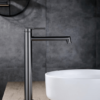 CADDENCE Brushed Gunmetal Grey Tall Basin Mixer