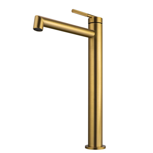 CADDENCE Brushed Yellow Gold Tall Basin Mixer