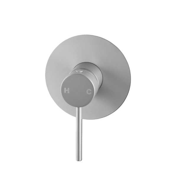 LUCID PIN Round Shower Mixer (80mm Cover Plate) Brushed Nickel