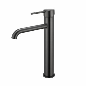 LUCID PIN Series Round Tall Basin Mixer Gunmetal Grey