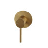 LUCID PIN Brushed Brass Round Shower Mixer (80mm Cover Plate)