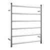 My bathroom depot Round Chrome Heated Towel Rack 6 Bars