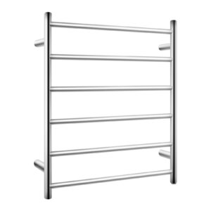 My bathroom depot Round Chrome Heated Towel Rack 6 Bars