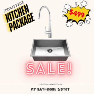 Stanless steel Single Bowl Kitchen Sink Package,My Bathroom Depot -Chrome